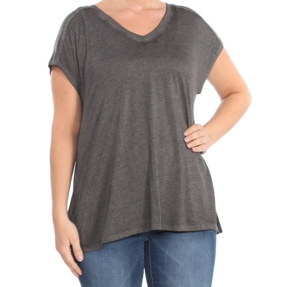 Calvin Klein Short Sleeve V-Neck Active Top - Picture 1 of 3